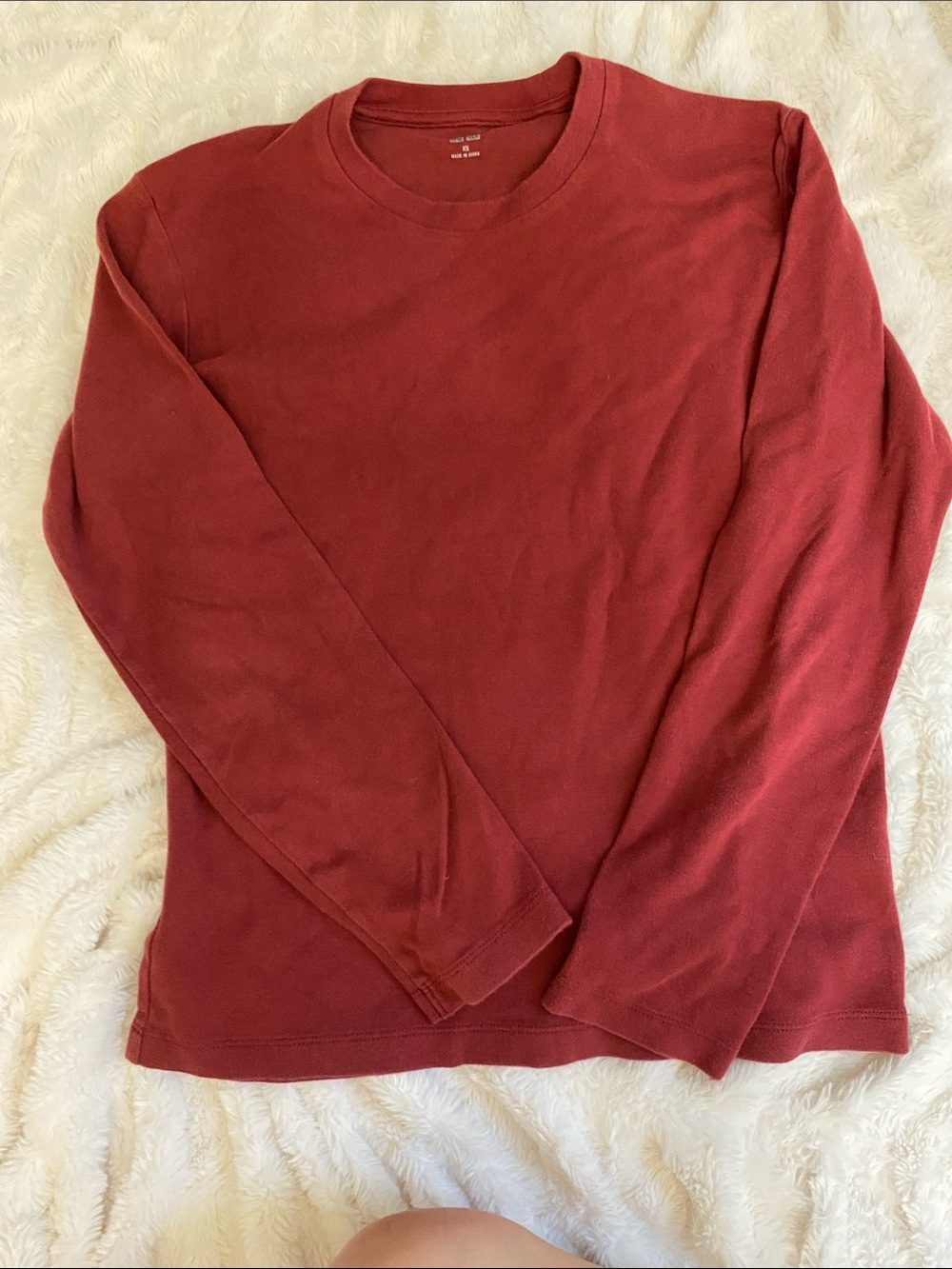 Maroon top
